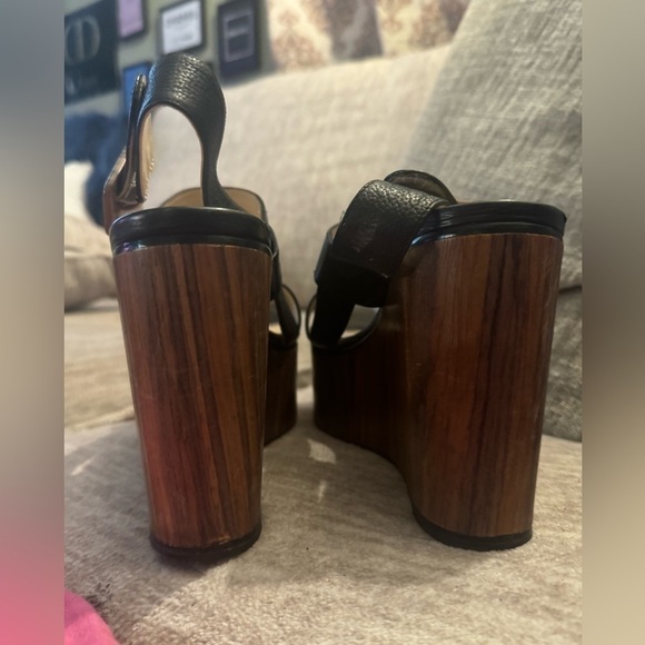 The Nazli 100 Leather Wedge Slingbacks - Picture 7 of 9